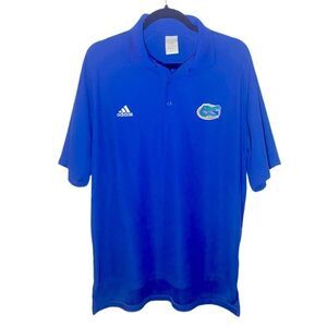Adidas UF Florida Gators Polo Shirt Blue Football Men's Size Large